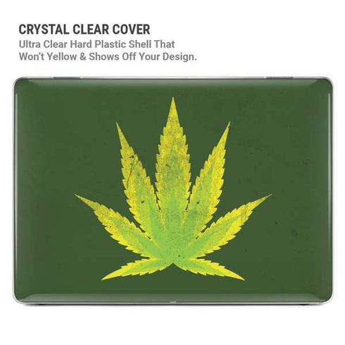 Marijuana Leaf Light Green MacBook Cases